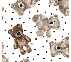 Teddy Bear Printed Cuddle in Quartz
