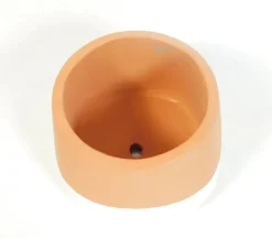 Terra Cotta and White Cement Pot