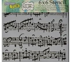 The Crafters Workshop Stencil – Sheet Music