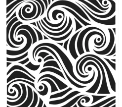The Crafters Workshop Swirling Waves Stencil