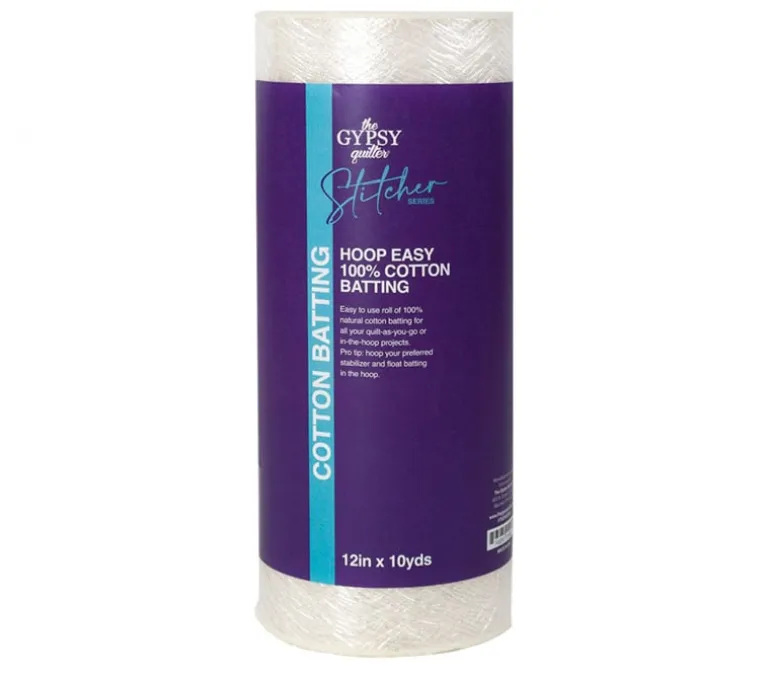 The Gypsy Quilter Cotton Batting 12-inches by 10-yards TGQHECB12