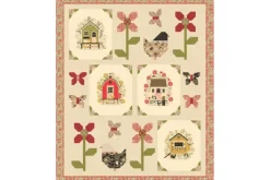 The Henhouse Hens on Holiday Quilt Top Kit with Pattern & Binding