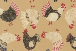 The Henhouse Tossed Chickens on Hay Yellow