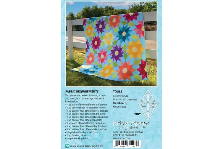 The Quilted Life Dancing Dahlias Quilt Sewing Pattern TQL10034