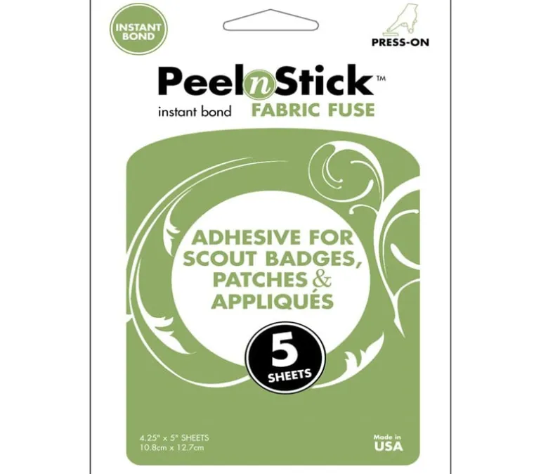 Therm O Web Peel n Stick Fabric Fuse – 4-1/4-inch x 5-inch – 5 Piece