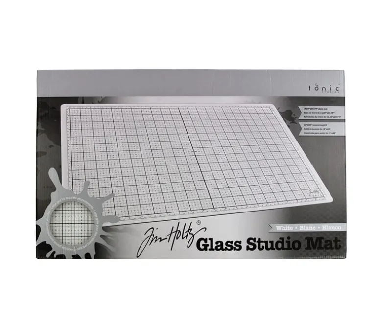 Tim Holtz Glass Studio Mat – White