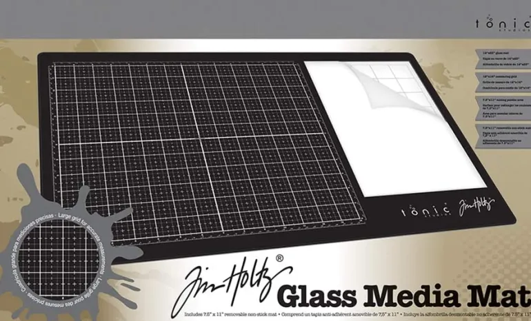 Tim Holtz Glass Studio Mat – White