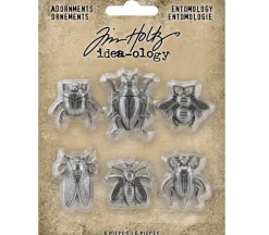 Tim Holtz Idea-ology Entomology Adornments – 6 Piece
