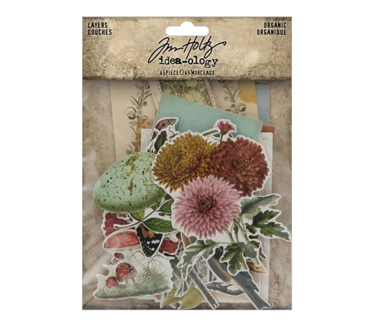 Tim Holtz Idea-ology Layers Organic – 45 Pieces