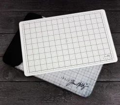 Tim Holtz Travel Glass Studio Mat – White