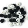 Tiny Buttons Black and White #TB1350