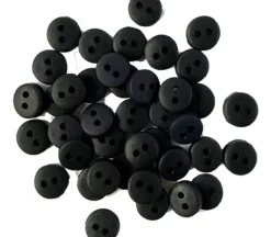 Tiny Buttons Black Round #TB1553