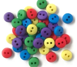 Tiny Buttons Primary Colors Round #TB1347