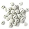 Tiny Buttons White Round #TB1556