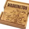 Totally Bamboo Idaho State Puzzle Coaster Set – 4-Piece Bamboo Coasters