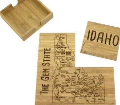 Totally Bamboo Oregon State Puzzle Coaster Set – 4-Piece Bamboo Coasters
