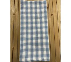 Towel – House Check Light Blue White