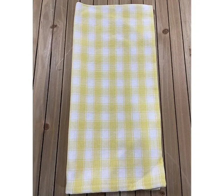 Towel – House Check Yellow White