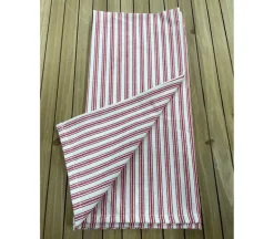 Towel – Ticking Stripe Red White