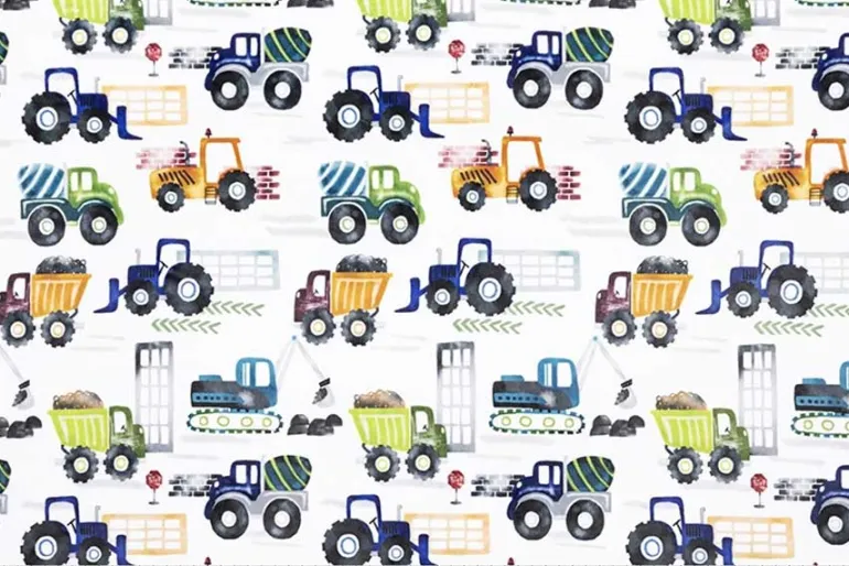 Tractor Haul Digital Cuddle Multicolor