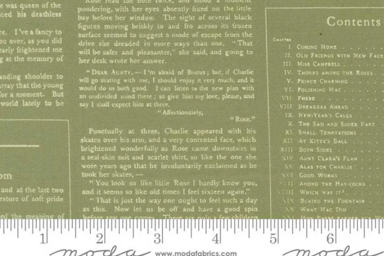 True Love Alcott Text in Tonal Fern Green