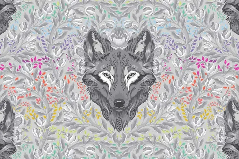 Tula Pink Graywork Seal the Deal Carbon