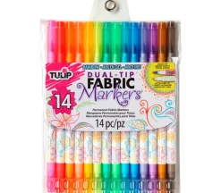 Tulip Dual-Tip Fabric Marker Set – 14 Piece – Assorted Colors