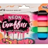 Tulip Graffiti Fabric Marker Set – 6 Piece – Neon Chisel Tip