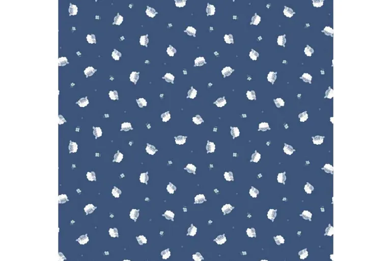 Twinkle Little Star Flock on Nighttime Blue