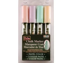 Uchida Bistro Chalk Marker Set – Broad – Pastel – 4 Piece