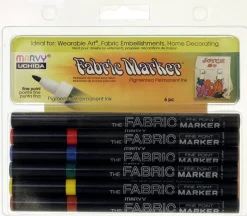 Uchida Fabric Marker – Fine – 6 Piece