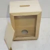 Unfinished Wood Bank Shadowbox with Sliding Bottom