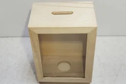 Unfinished Wood Bank Shadowbox with Sliding Bottom