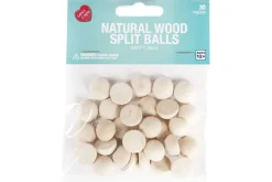 Unfinished Wood Split Ball – 21pc.