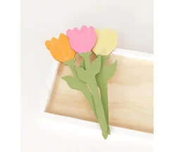 Unfinished Wooden Tulip Stakes – 12 Piece