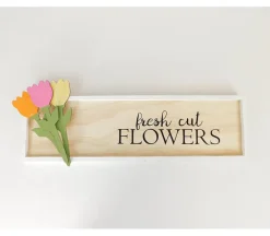 Unfinished Wooden Tulip Stakes – 12 Piece