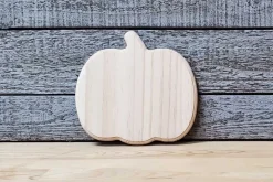 Unfinished Wood Pumpkin Plaque