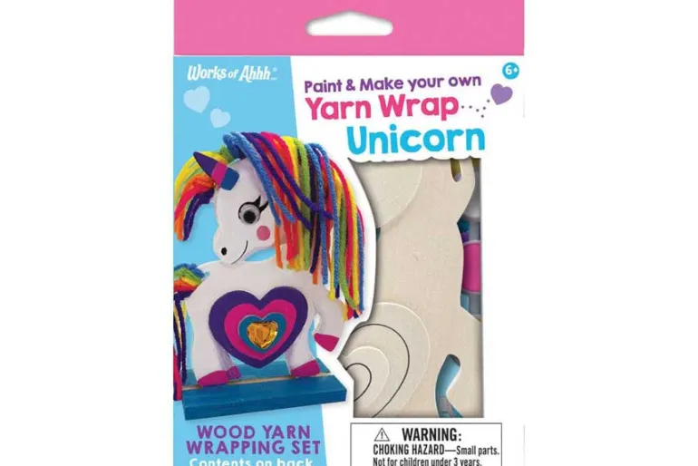 Unicorn – Wood Yarn Wrapping Craft & Paint Kit