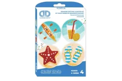Vacation Coasters Diamond Painting Kit 4pc