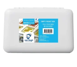Van Gogh Watercolour Empty Plastic Pocket Box – 12 Empty Pans