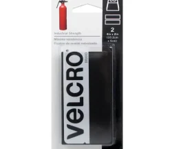Velcro Industrial Strength Strip – 2-inch x 4-inch – 2 Piece – Black