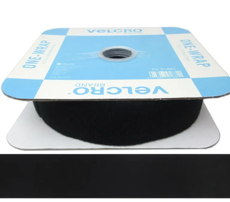 Velcro One Wrap – 1-1/2-inch x 1-foot- Black