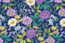 Veronica’s Garden Florals on Navy