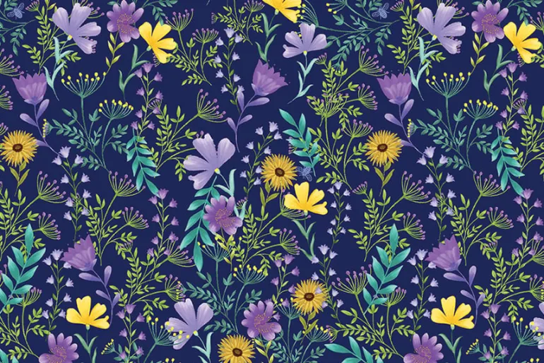 Veronica’s Garden Floral Stripe in Multicolor