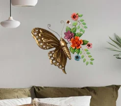 Vibrant Butterfly Metal Wall Art by Sierra Pacific Crafts
