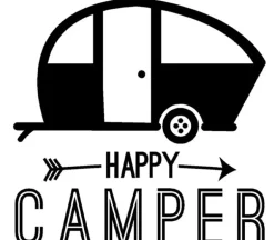 Vinyl Rub-On – Happy Camper