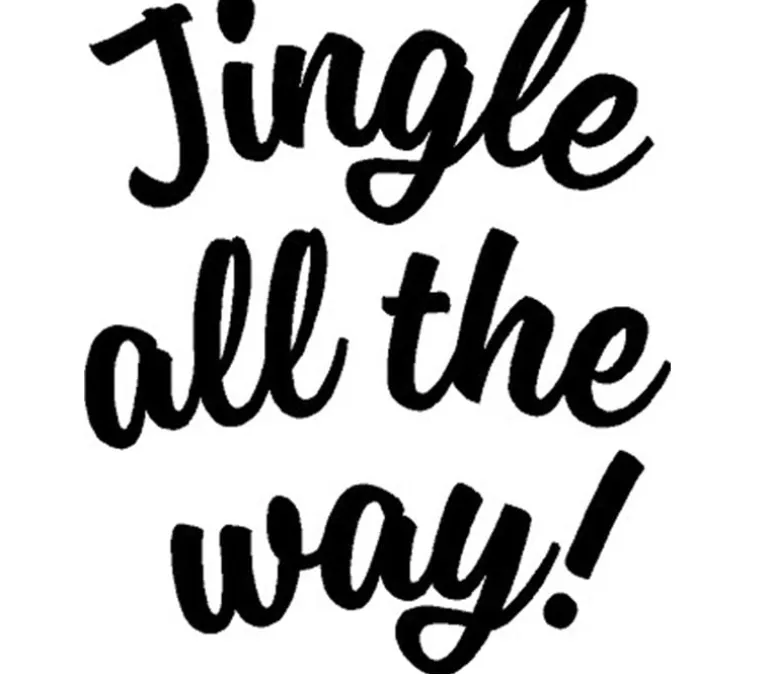 Vinyl Rub-On – Jingle All The Way – Black