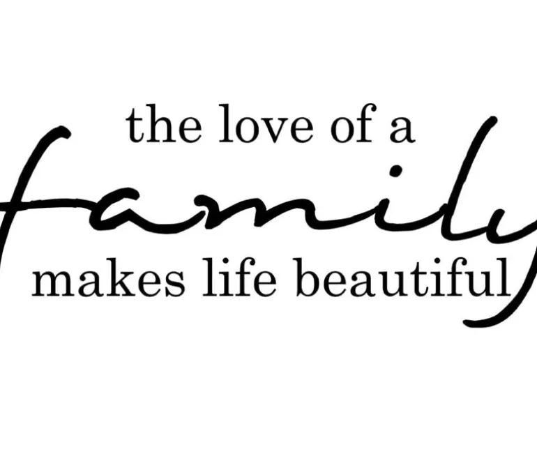 Vinyl Rub-On – The Love Of A Family – Black