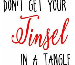 Vinyl Rub-On – Tinsel Tangle – Black-Red – 6-inch
