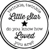 Vinyl Rub-On – Twinkle Twinkle Star